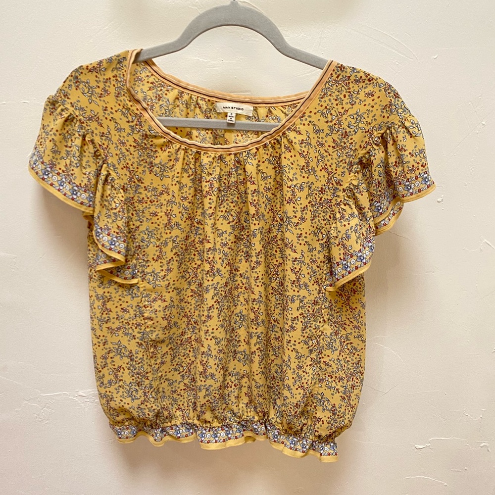 Max Studio Women’s Floral Blouse Business Casual